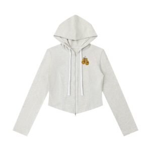 Women's Slim Cropped Full Zip Hoodie