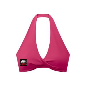 Women's Pleated Halter Sports Bra