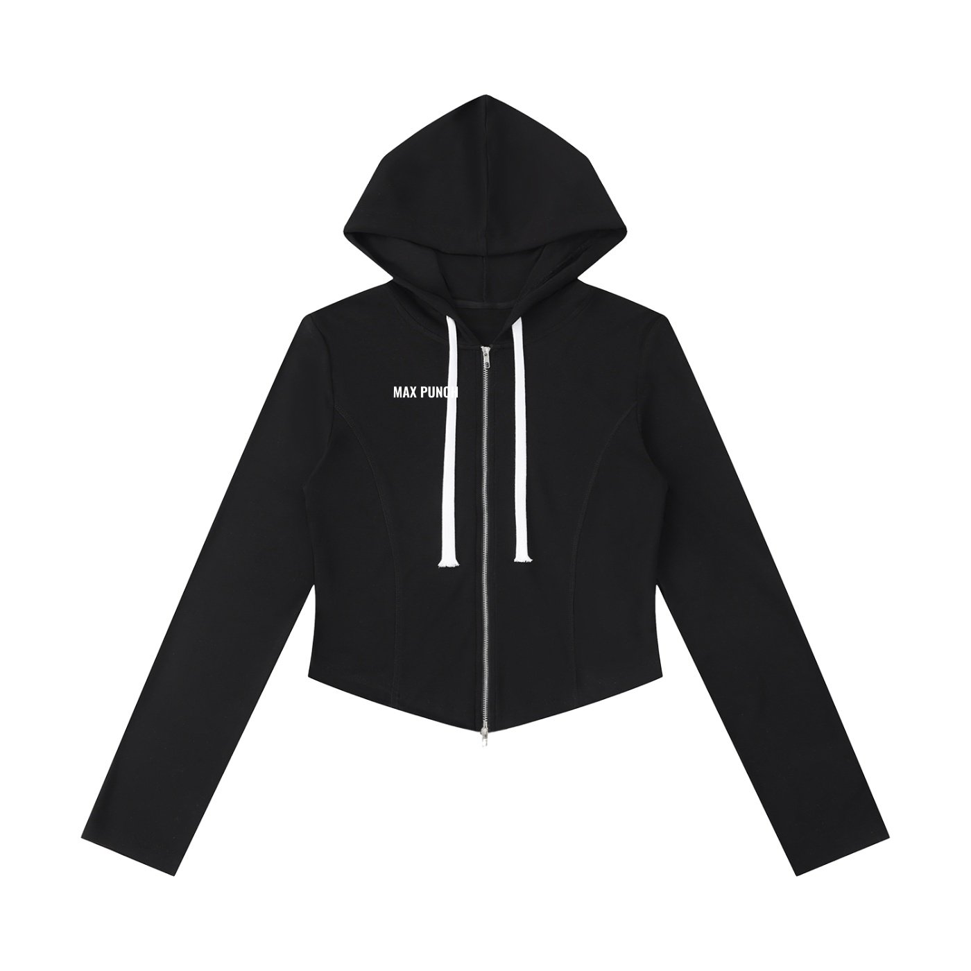 Women's Slim Cropped Full Zip Hoodie - Image 5