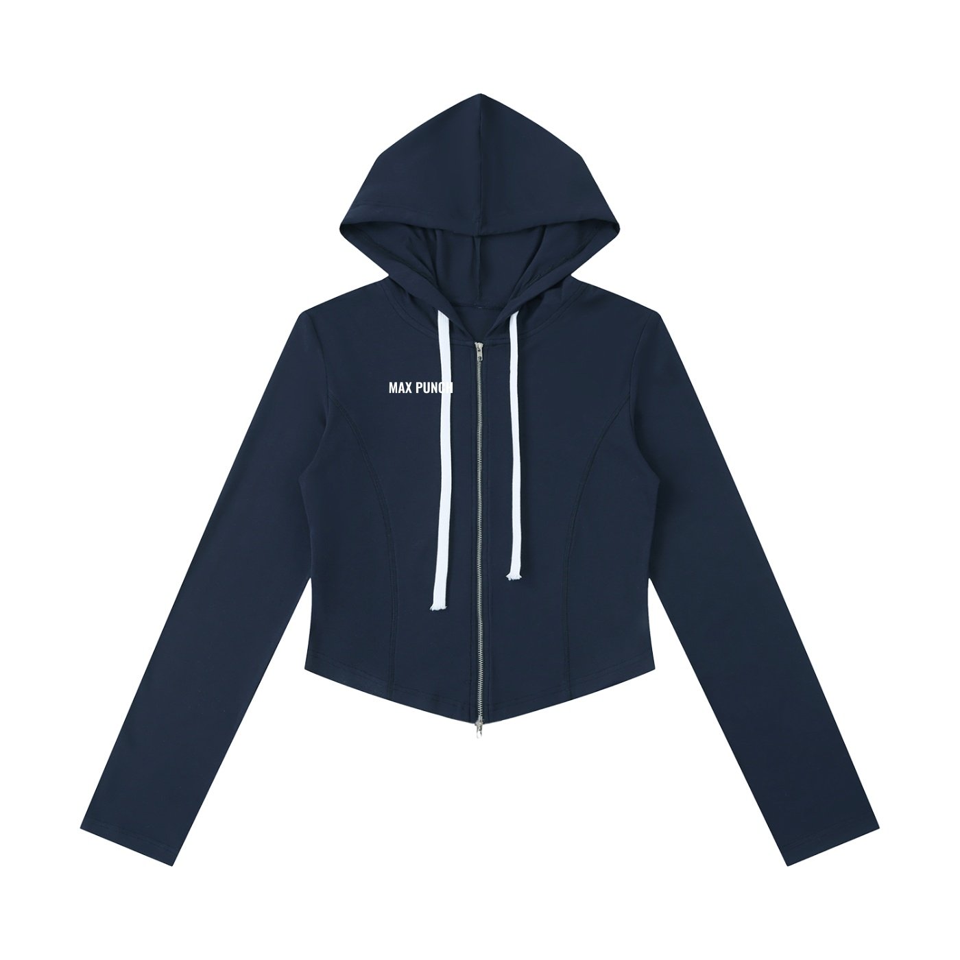 Women's Slim Cropped Full Zip Hoodie - Image 7