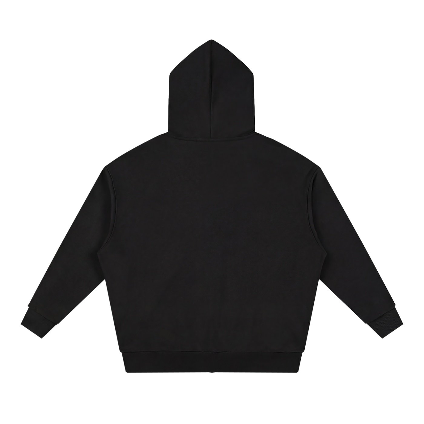 Unisex Loose Solid Full Zip Hoodie - Image 2