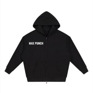 Unisex Loose Solid Full Zip Hoodie